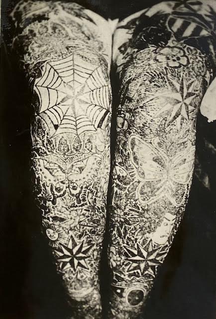 Leg tattoos of Captain George Tone Constantinus